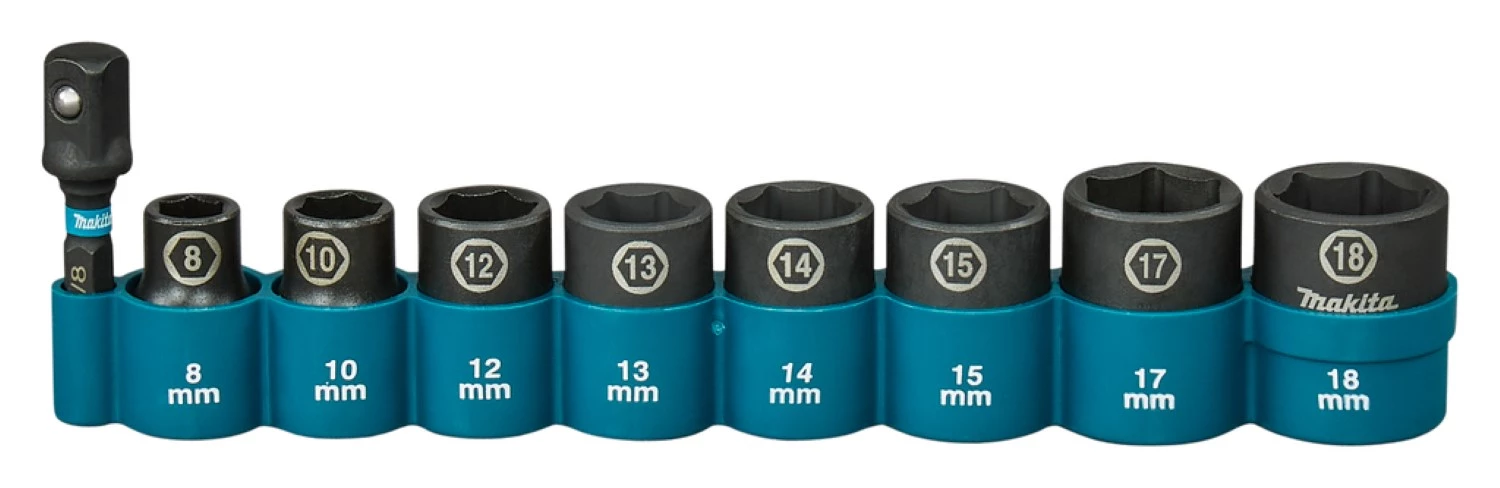 Makita E-16639 Impact Black Krachtdoppenset - 9-delig - 3/8'' VK-image