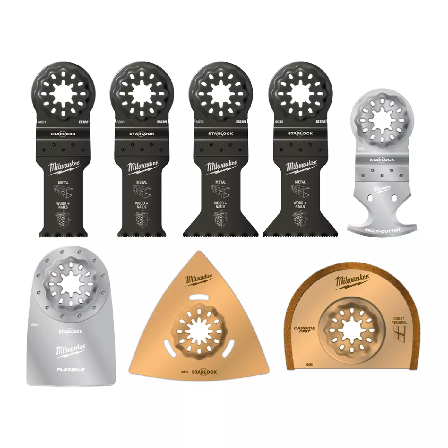 Milwaukee 48906088 Multitool Starlock renovatie bladenset (8-delig)-image