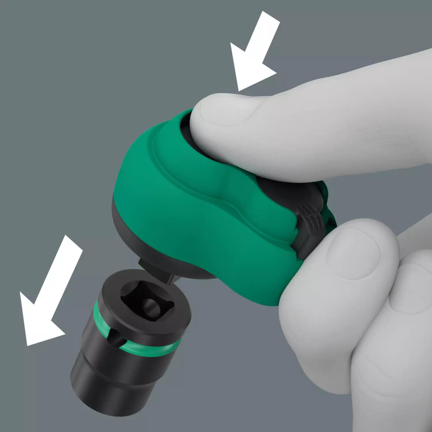 Wera 05005540001 8010 B Zyklop Comfort Ratel - 3/8« - 230 mm - Palette de commutation-image
