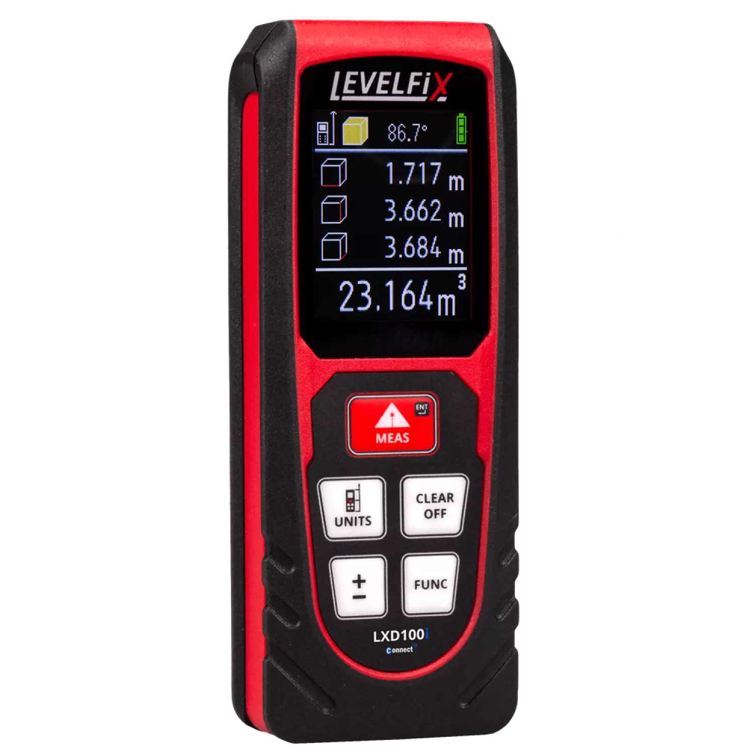 Levelfix LXD100i Afstandsmeter in tas - Bluetooth - 100m - IP53-image