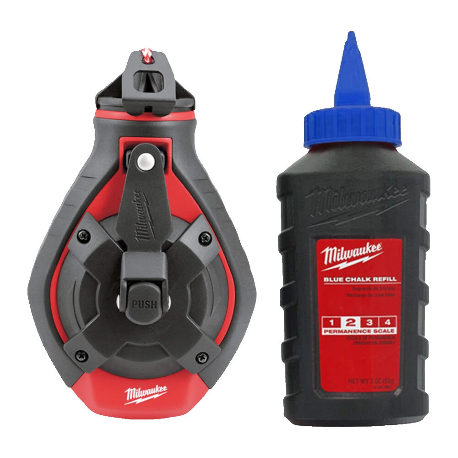 Milwaukee 4932493815 Kit de corde à tracer 30m - ligne épaisse - incl. craie de traçage bleue-image
