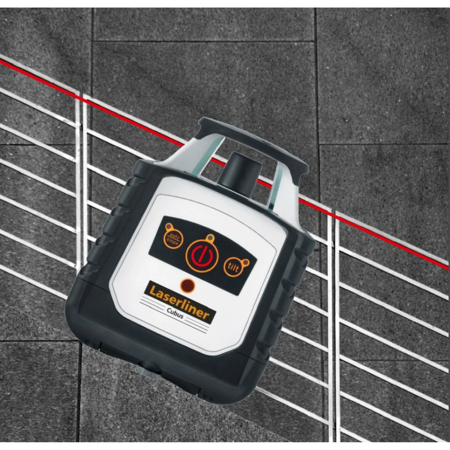 Laserliner Cubus 110 S Rotatielaser set incl. statief en koffer - Rood - 200 m-image