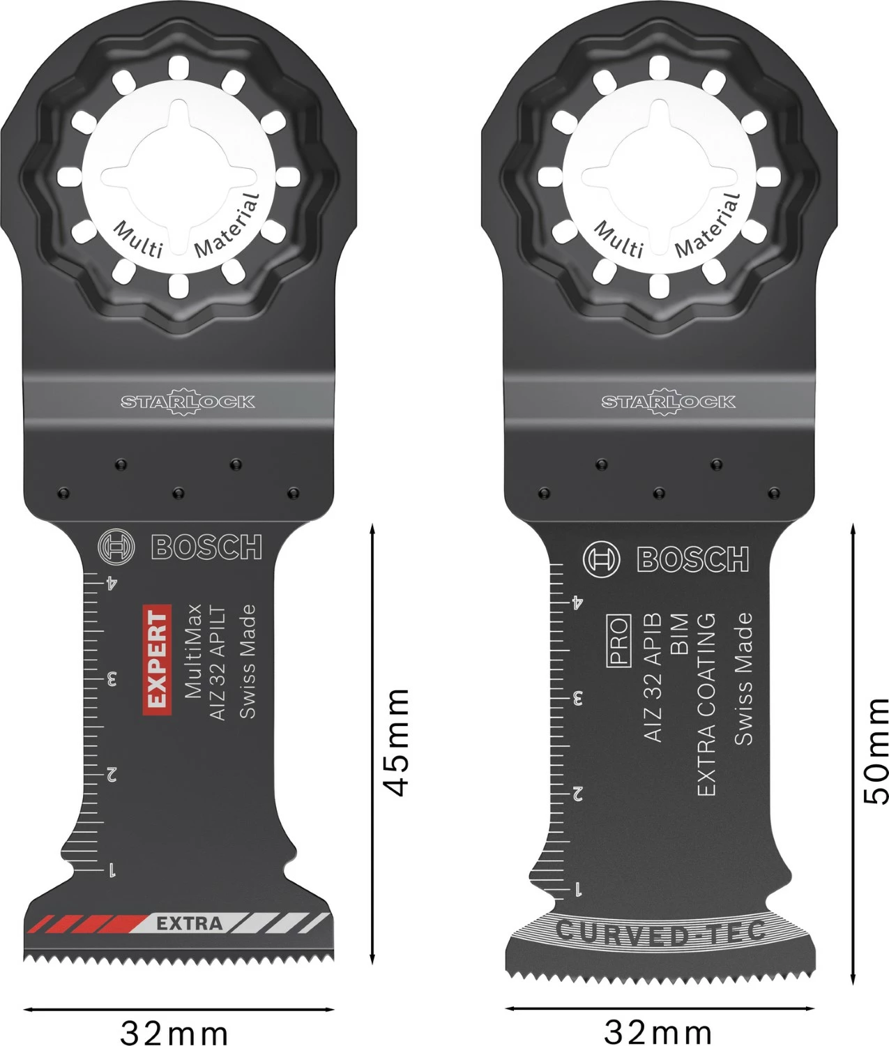 Bosch 2608902398 10 pièces BIM Lame de coupe bois et métal + 1X Expert lame de scie multi matériaux-image