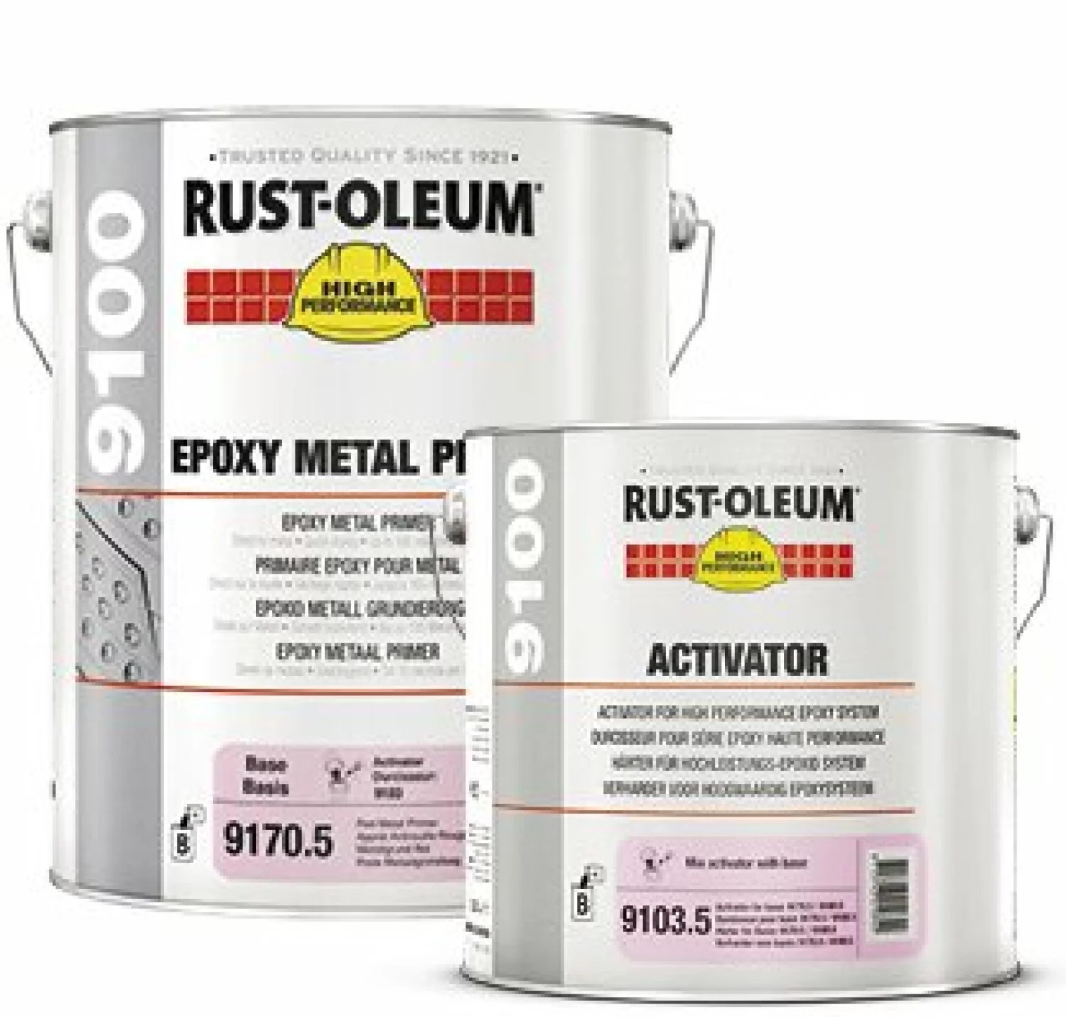 Rust-Oleum 9180 Epoxy Metal Primer - Grey 5L (Excl. Activator)-image