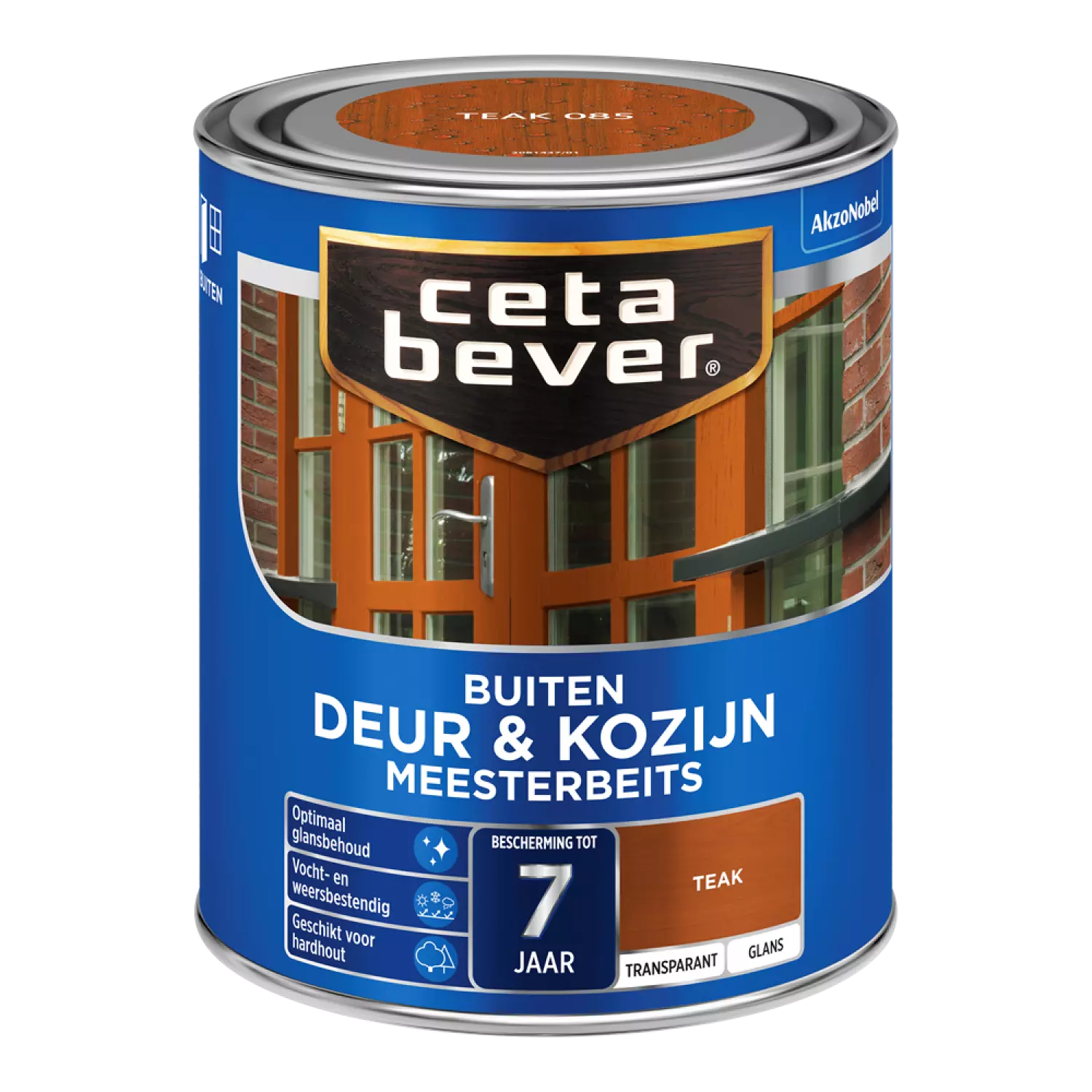 Cetabever 5288496 Teinture maître Porte et Cadre Transparent Brillant - Teck - 750ml-image