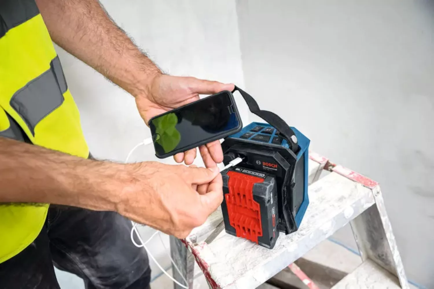 Bosch GPB 18V-1 C 18V batterie corps haut-parleur avec couvercle de batterie-image