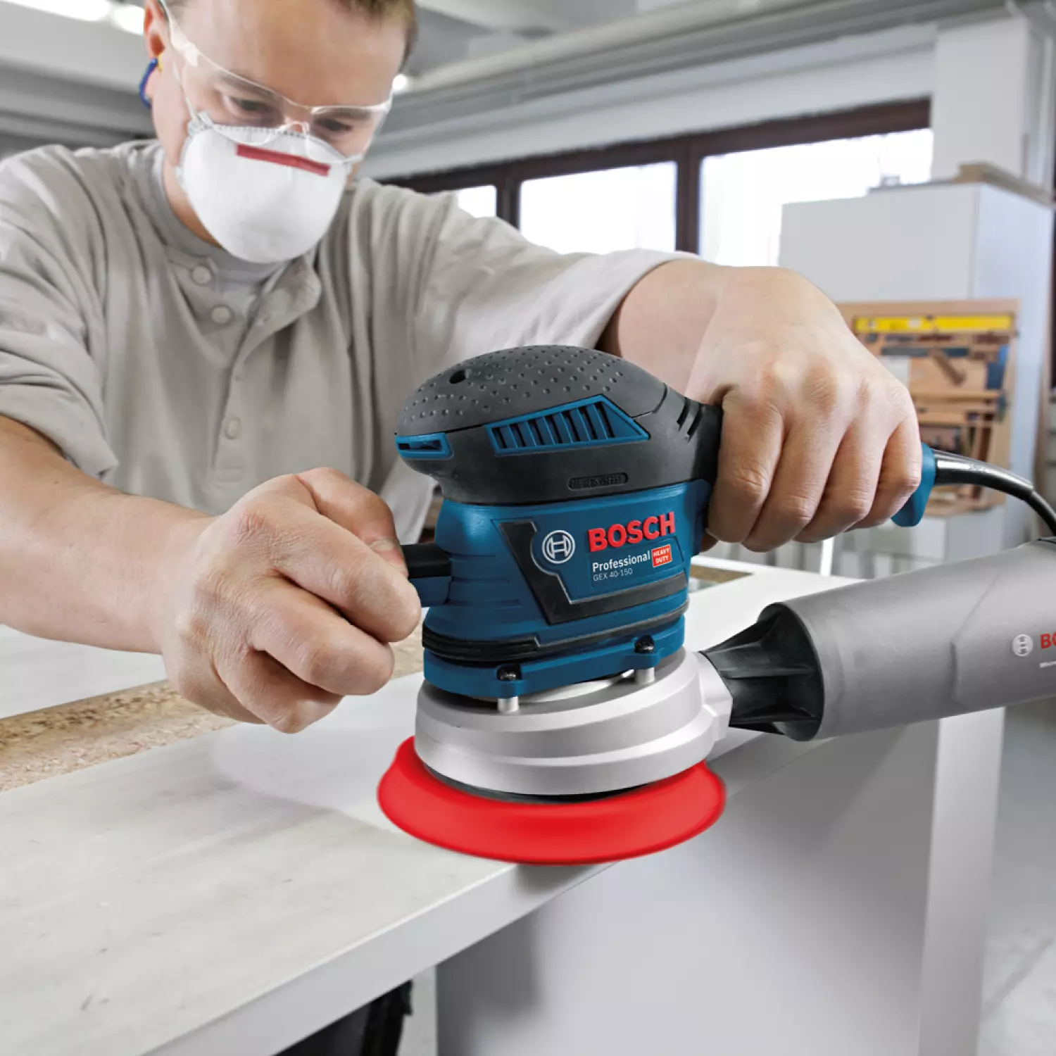 Bosch GEX 40-150 Excentrische schuurmachine in L-Boxx - 400W - 150mm - variabel-image