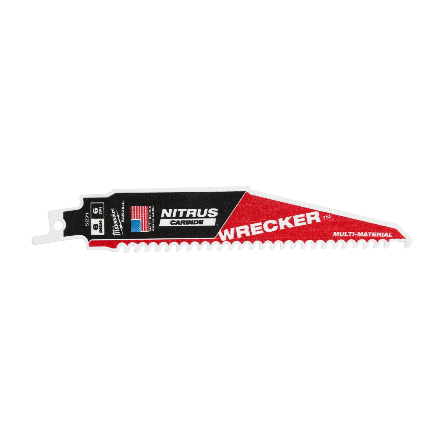 Milwaukee 48475271 Sawzall Reciprozaagblad WRECKER NITRUS Carbide - 150 x 6TPI - multi mat.-image