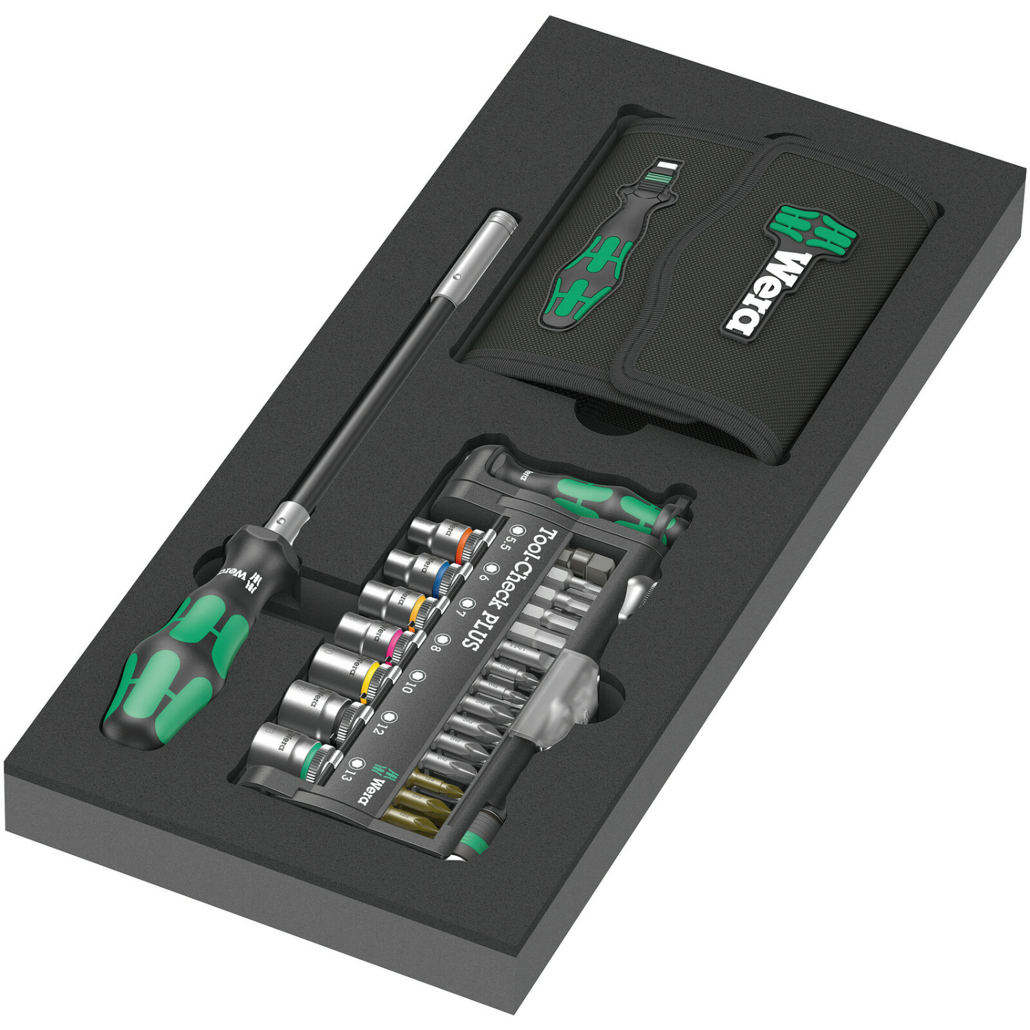 Wera 05150150001 9750 57-delige Kraftform Kompakt en Tool-Check PLUS set in schuimstof inleg-image