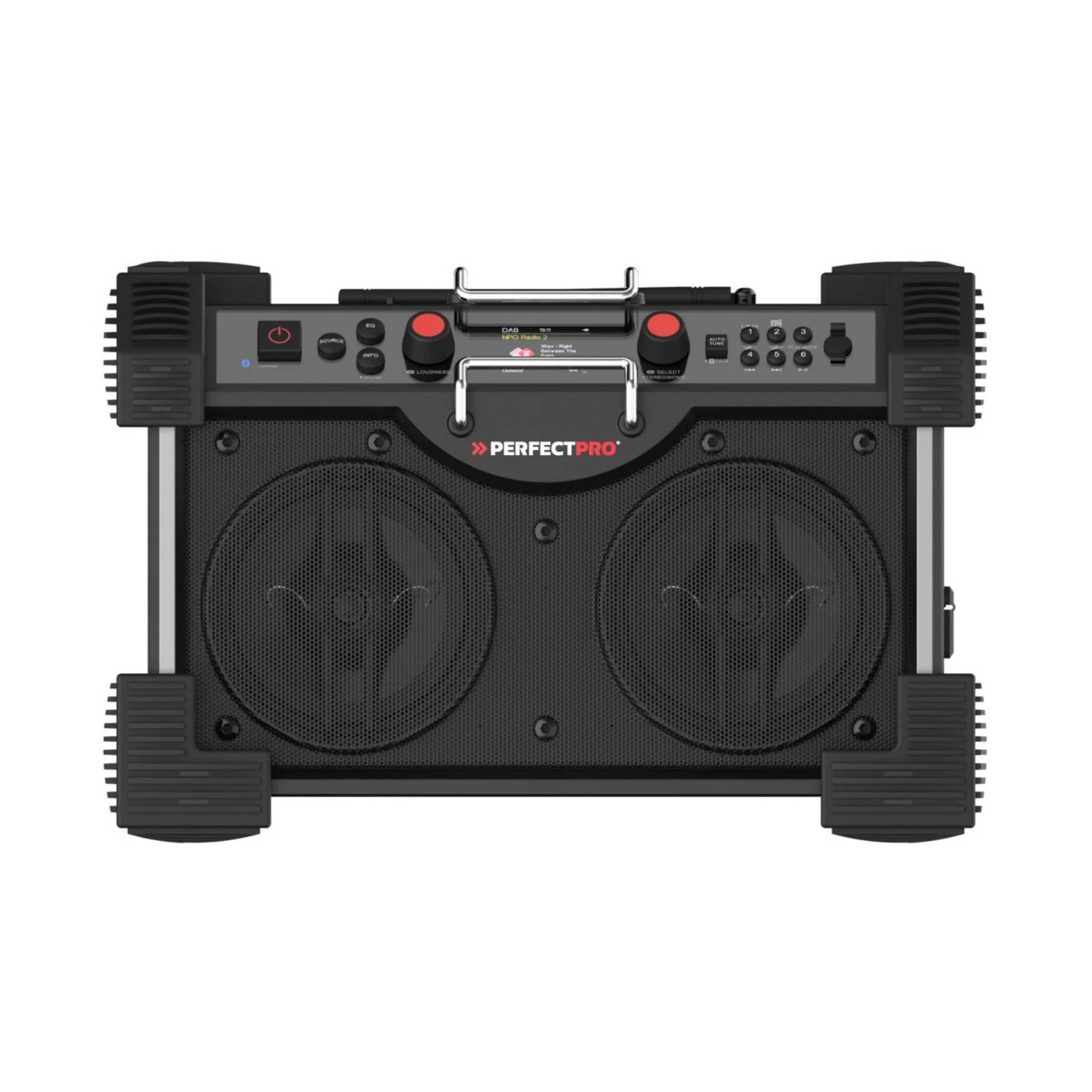 PerfectPro ROCKHART RH4 18V multi battery Bouwradio - FM RDS - DAB+ - Bluetooth - AUX In-image