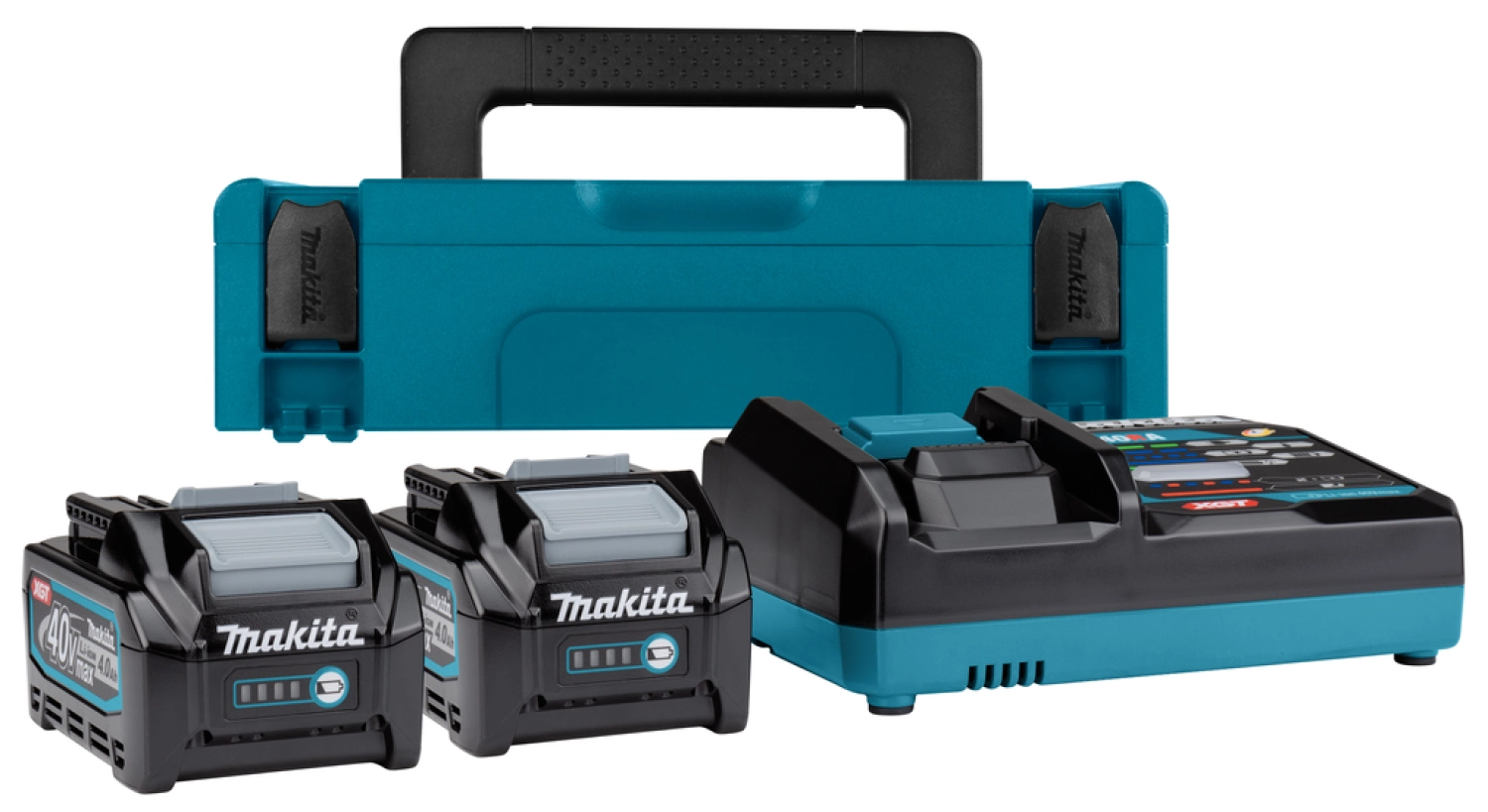 Makita 191J97-1 40V XGT Li-ion accu starterset (2x 4.0Ah) + lader-image