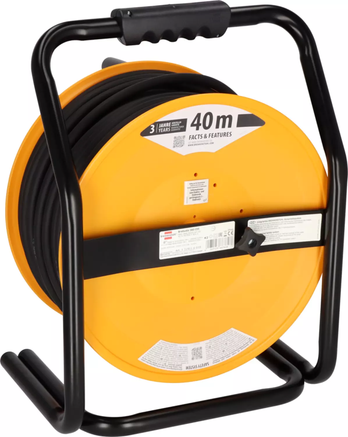 Brennenstuhl 1319110010 Brobusta CEE 4 IP44 Kabelhaspel - 40m - H07RN-F 5G2,5