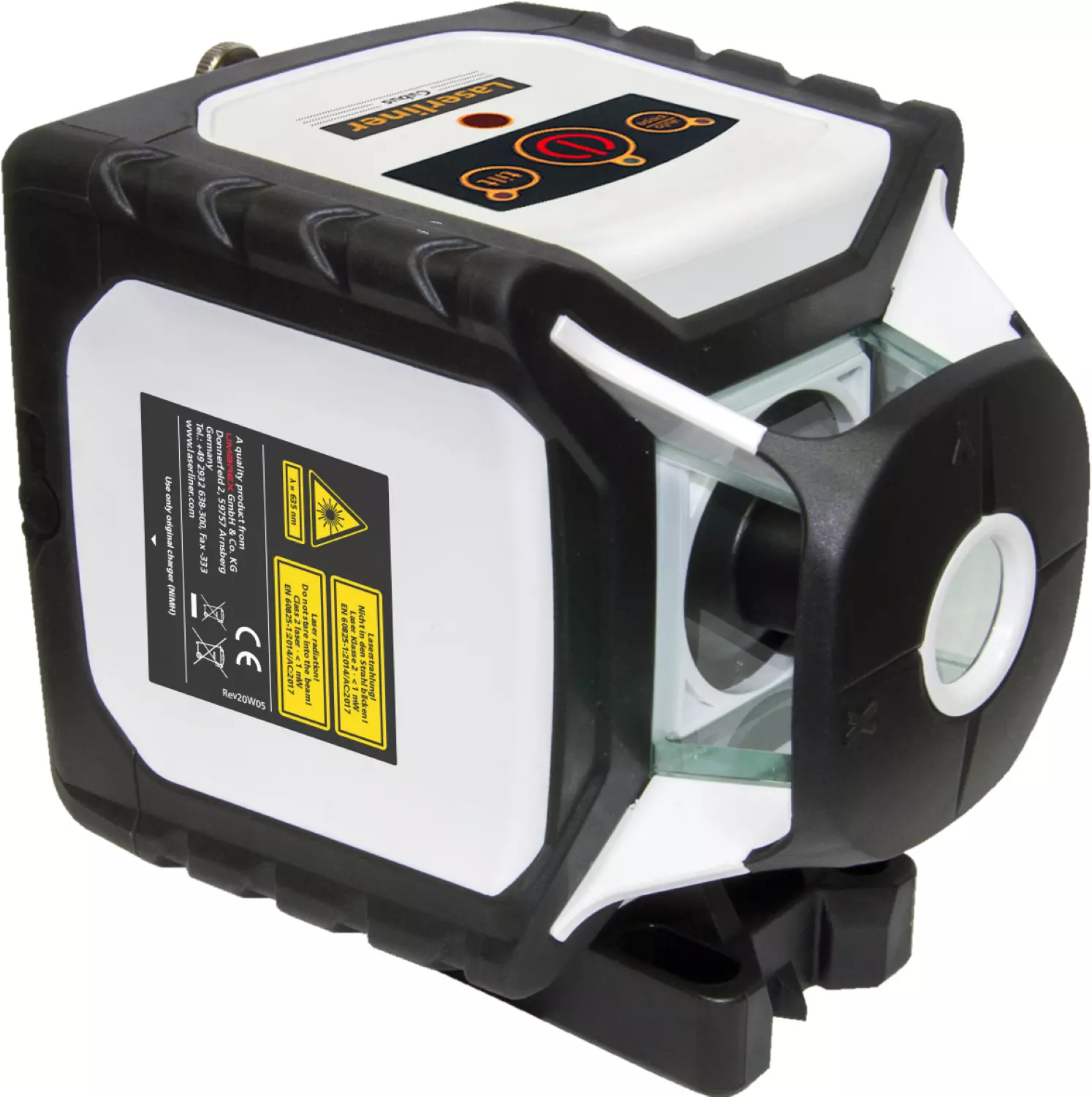 Laserliner Cubus 210 S Roterende laser set incl. statief, ontvanger en meetlat in koffer - Rood - 200 m - IP66-image