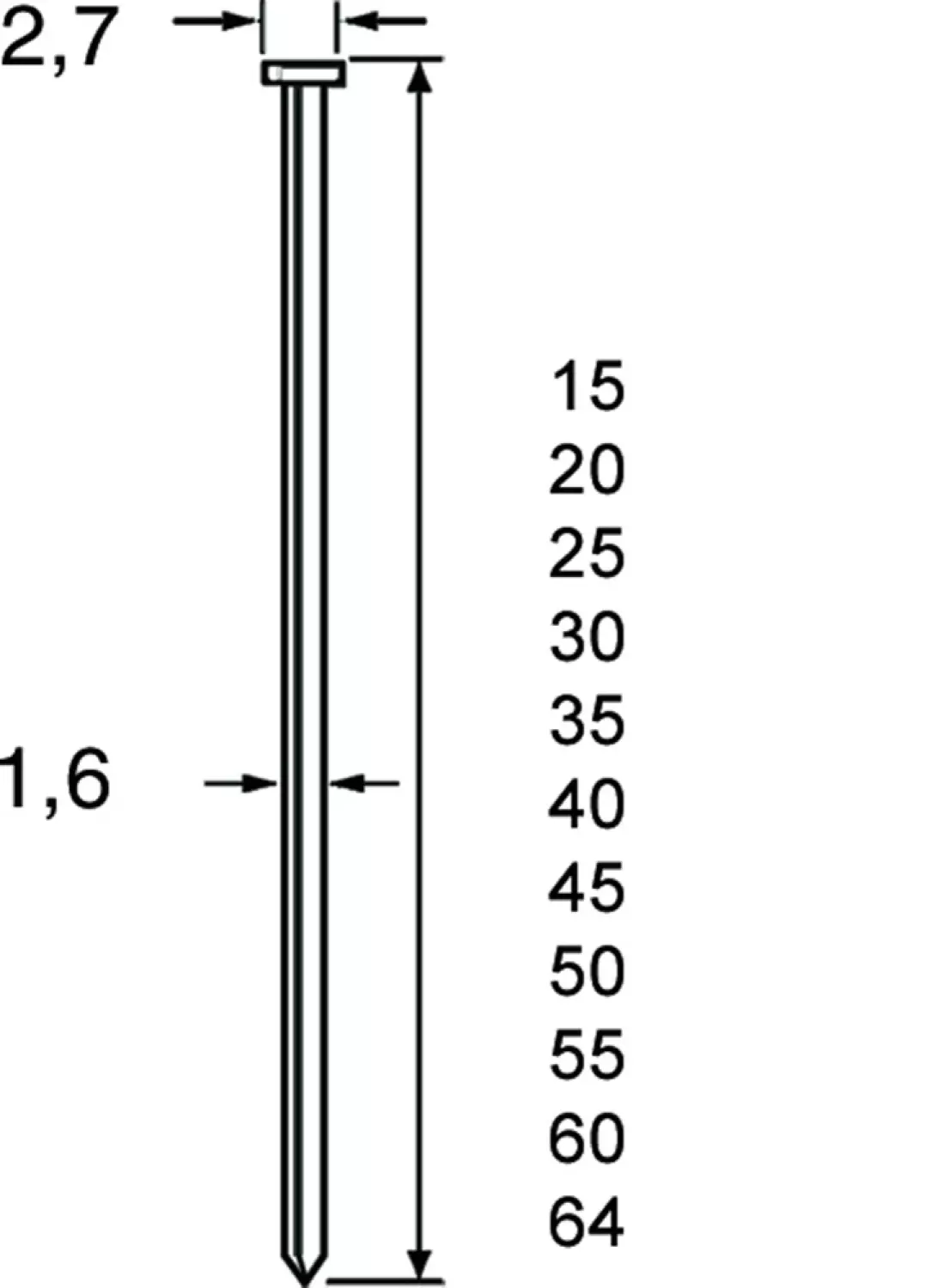 Dutack Fasteners 5138051 Brad - SKN16-20° - Galvanisé - 1.6 x 38 mm (2000pcs)-image