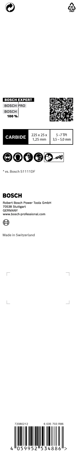 Bosch 2608900398 EXPERT Reciprozaagblad S1167XHM Wood with Metal Demolition-image