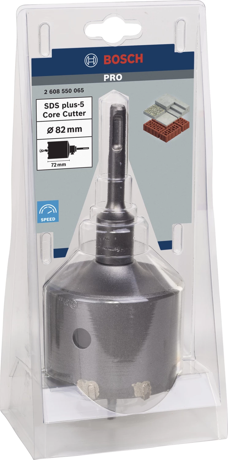 Bosch 2608550065 - Set 3 pièces couronne-trépan SDS-Plus, 82 x 54 mm-image