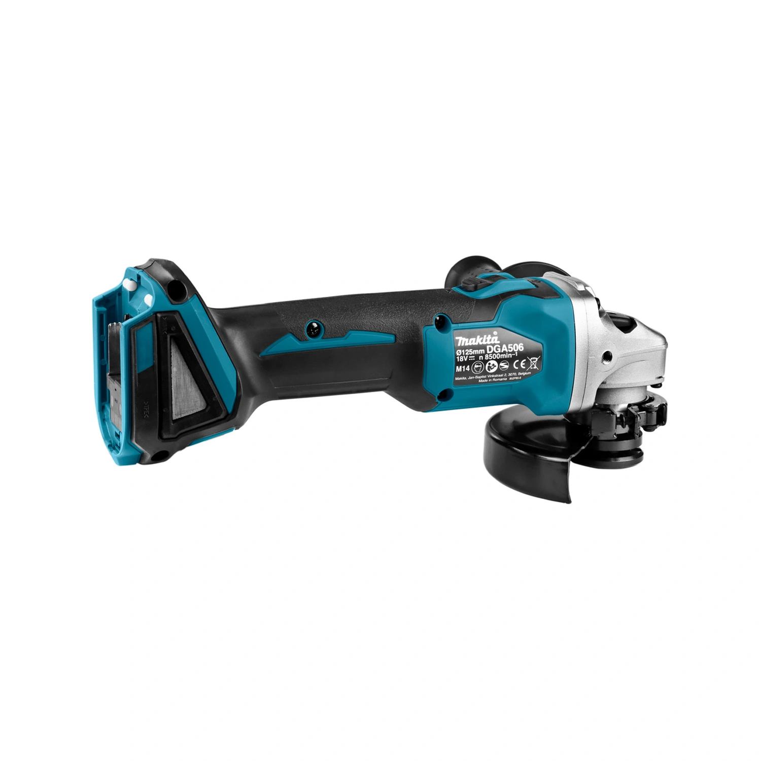Makita DGA506Z 18V Li-Ion Accu Haakse Slijper Body - 125mm - Koolborstelloos - Softstart