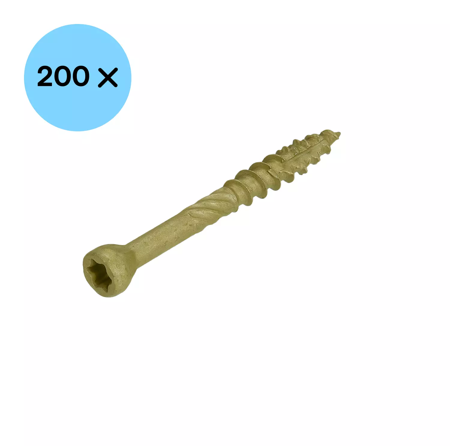 DynaPlus 0283.08.42401 Vis de terrasse - tête plate 60 degrés - filetage partiel - Extérieur - TX20 - 5.0 x 80/42mm (200pcs)-image