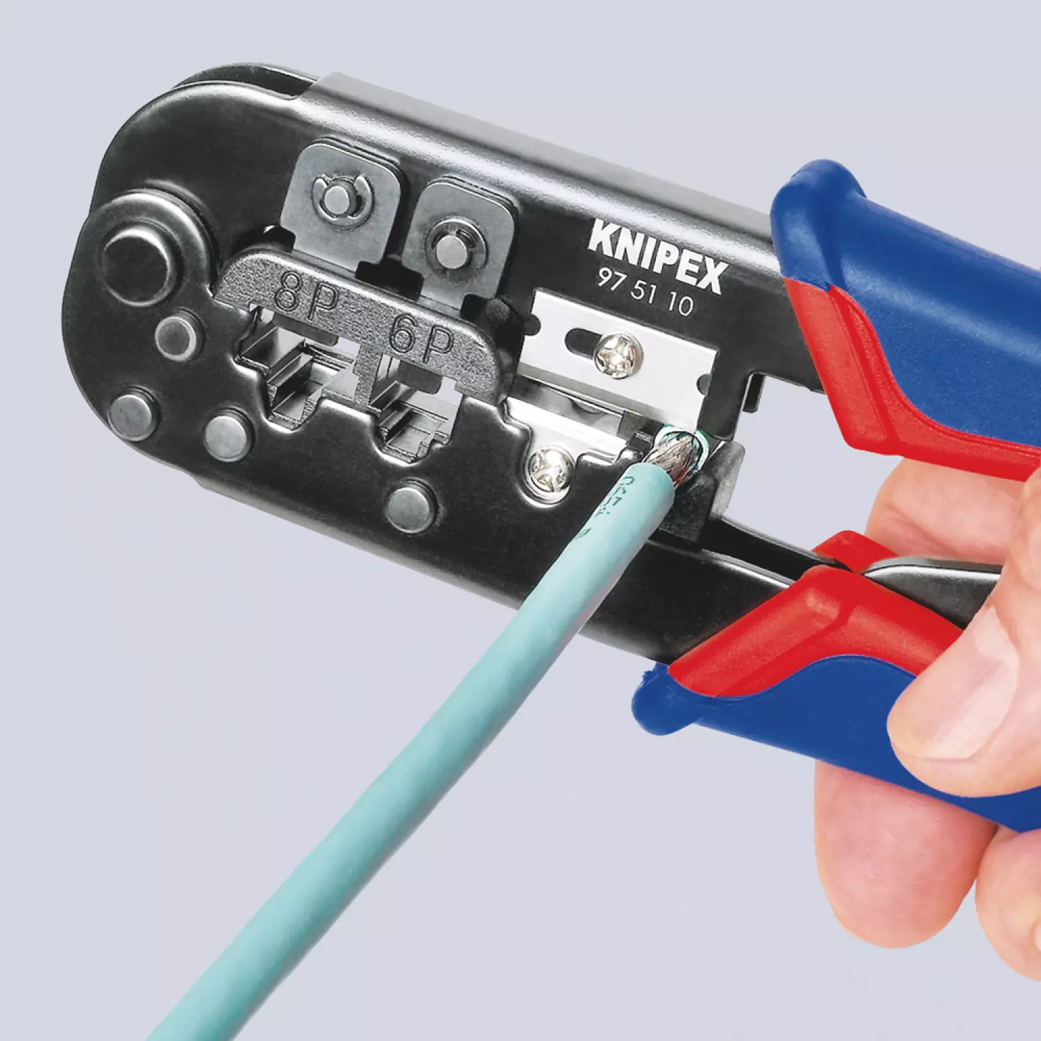 Knipex 975110 Pince à sertir pour connecteurs Western - 190mm-image