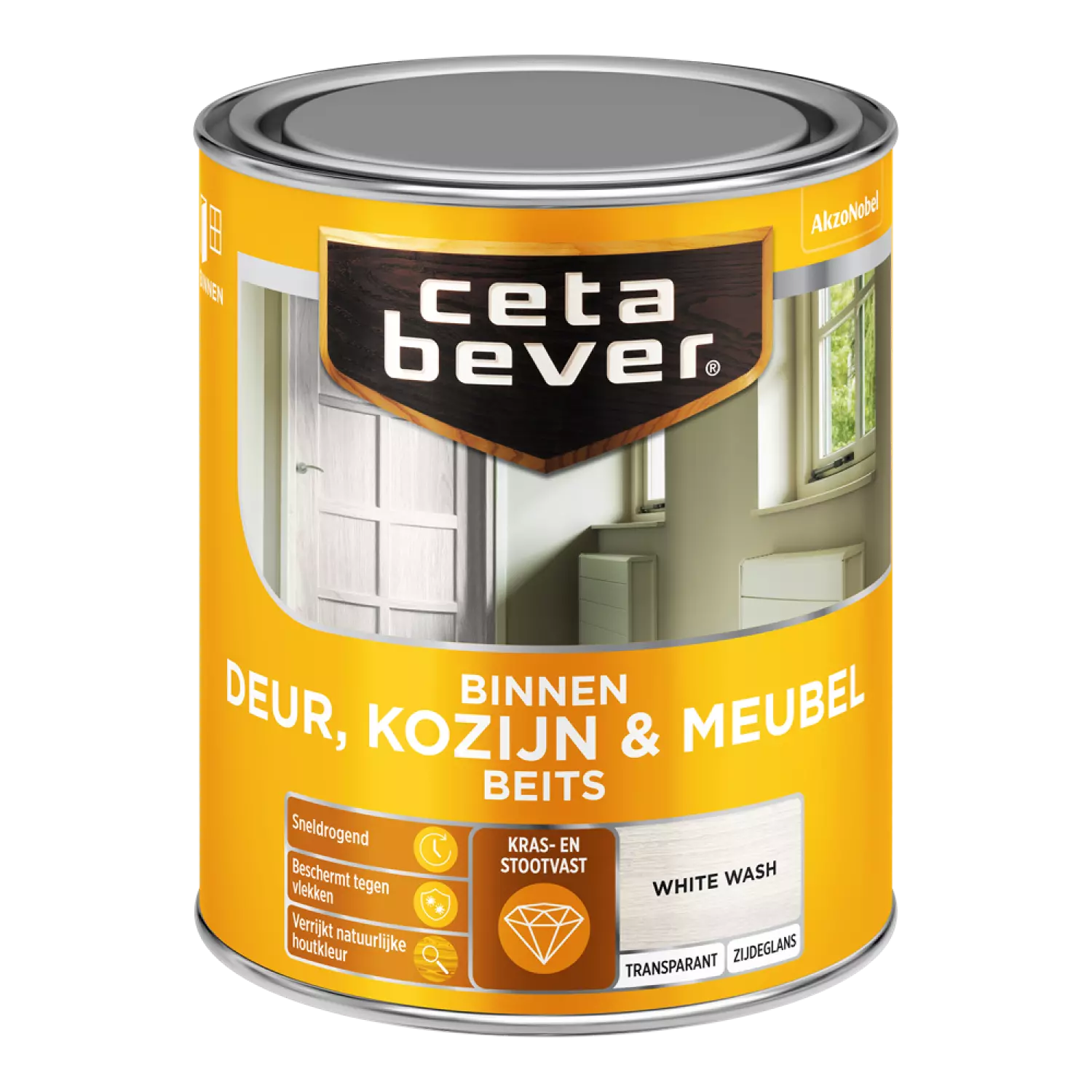 Cetabever Binnenbeits Deuren & Kozijnen Transparant - White Wash - 750ml-image