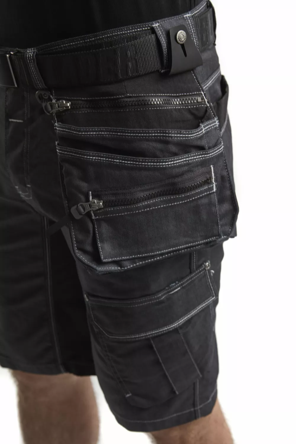 Blåkläder X1900 Werkbroek kort Denim Stretch 1992 - zwart - maat 50 (M)-image