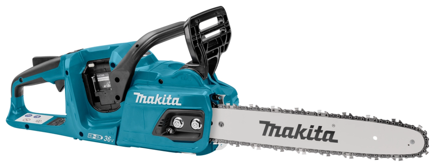 Makita DUC355PG4J Tronçonneuse sans-fil - 2 x 18V Li-ion - 4 batteries 6,0 ah - Mbox - 35 cm - Brushless-image