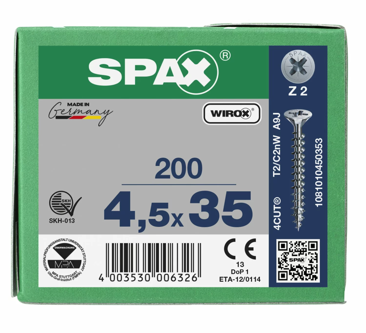 SPAX Universele schroeven verzonken kop - voldraad - Z2 - 4.5x35 mm (200st)-image