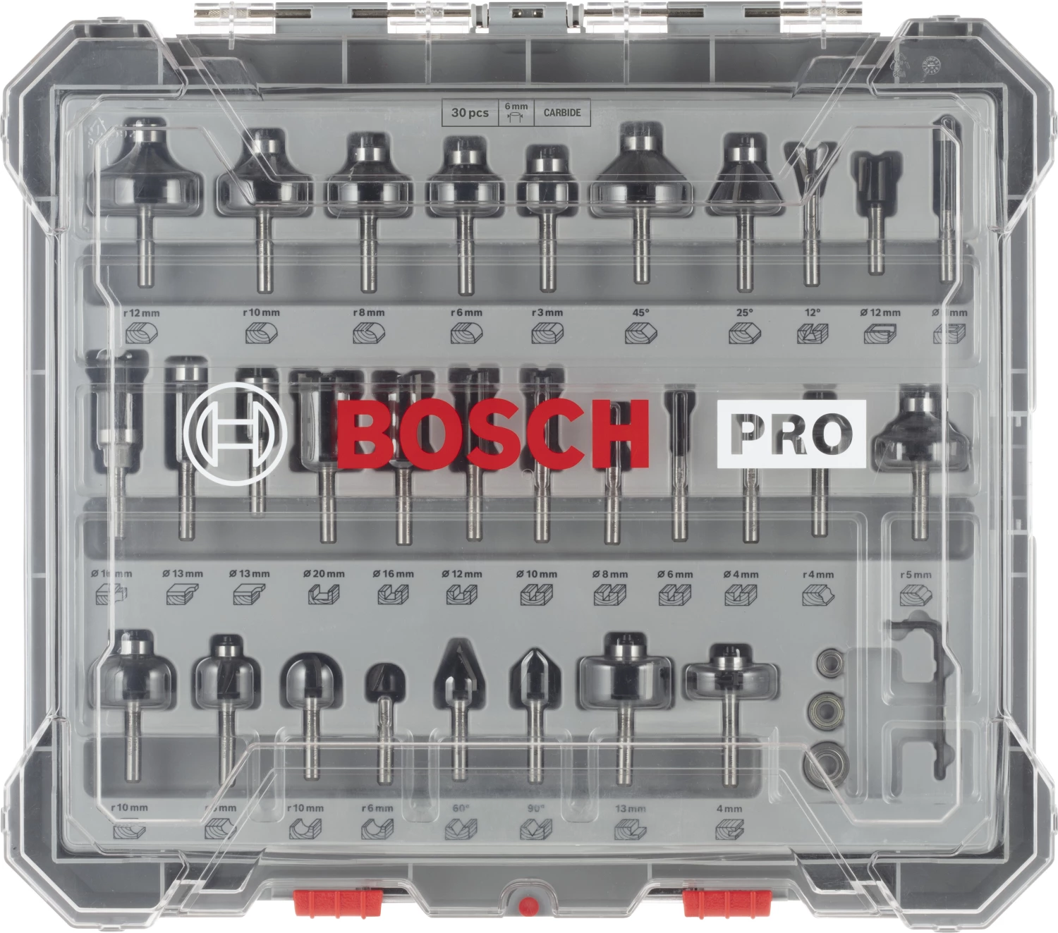 Bosch 2607017474 - Set 30 pièces fraises mix 6mm-image
