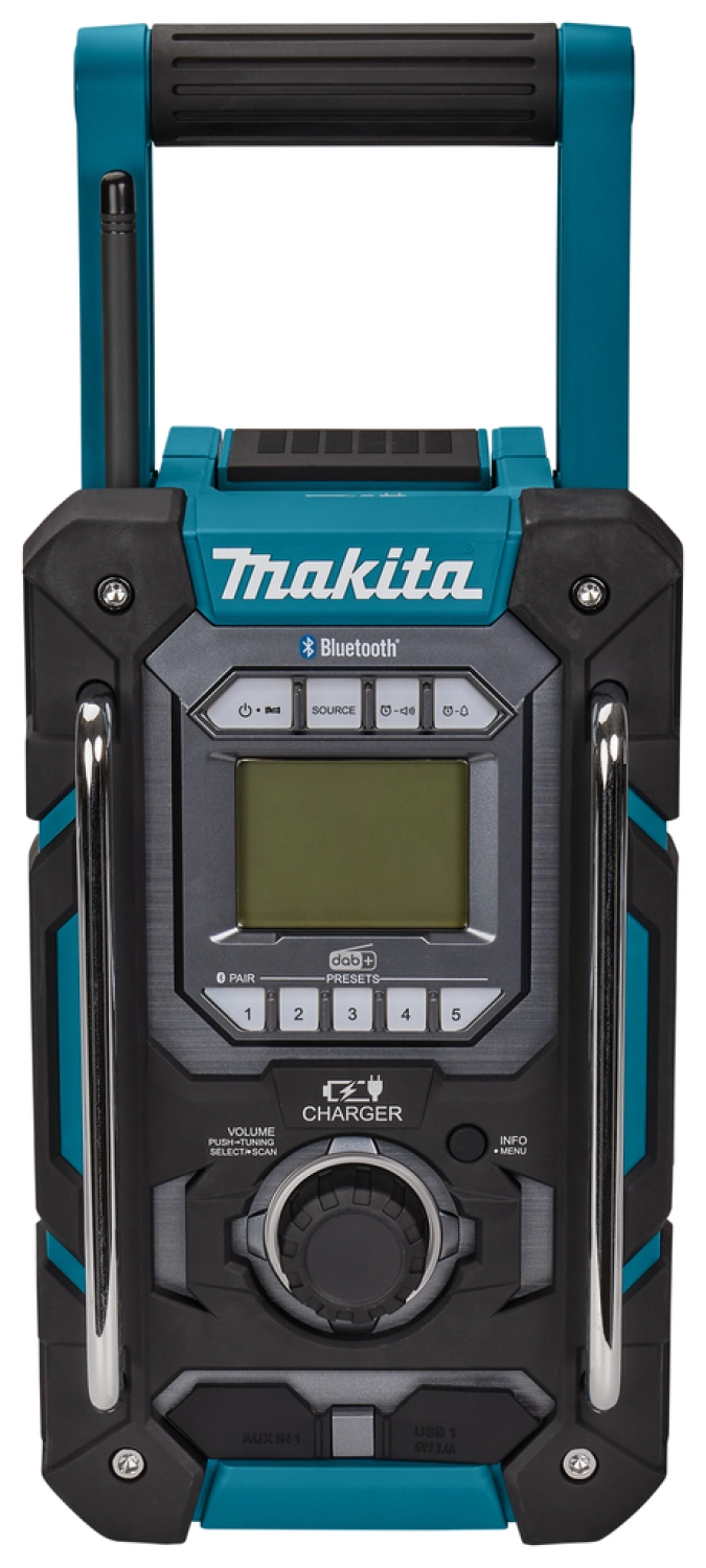 Makita DMR301 Radio de chantier avec batterie Li-Ion 10,8-18 V - Bluetooth - DAB+ - fonctionne sur secteur et batterie-image