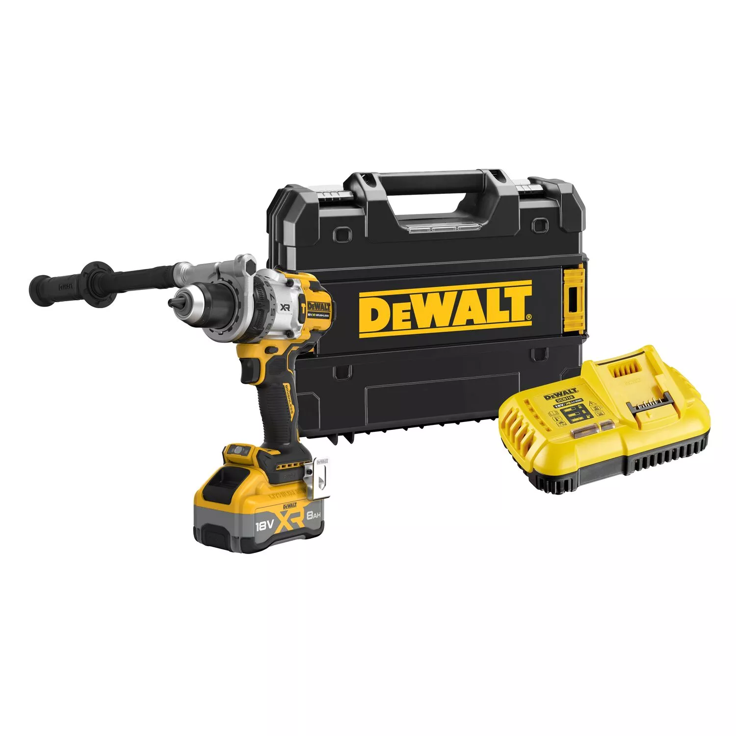 DeWALT DCD1007WW1T 18V Li-ion accu klopboor-/schroefmachine set (1x 8.0Ah accu) in TSTAK - 169Nm-image