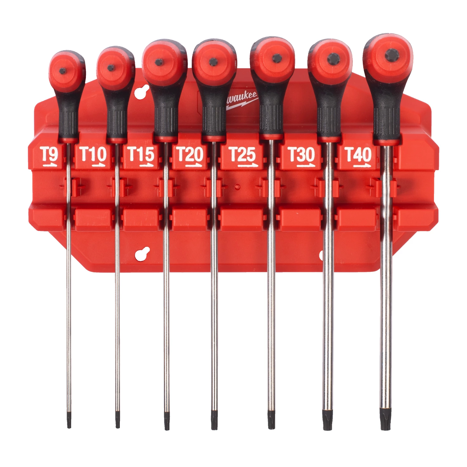 Milwaukee 4932498690 Jeu de 7 tournevis Torx à poignée T avec prise confort - T9-40-image