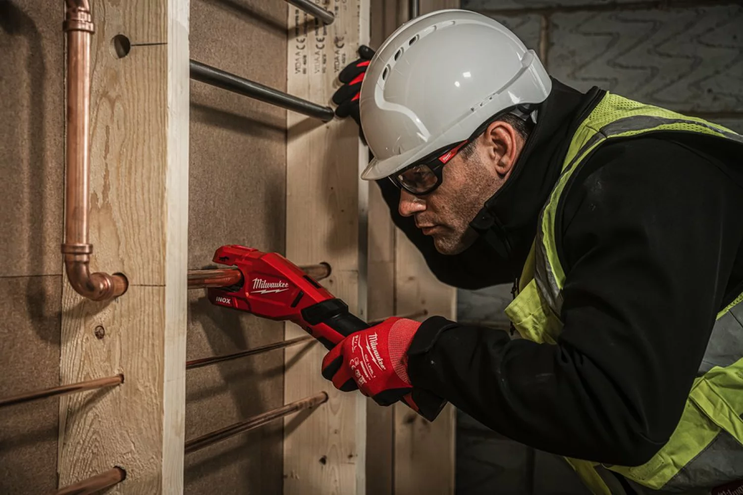 Milwaukee M12 PCSS-202C Kit coupe-tube sans fil 12 V Li-ion (2 batteries 2,0 Ah) dans un coffret - RAPTOR™ - acier inoxydable-image