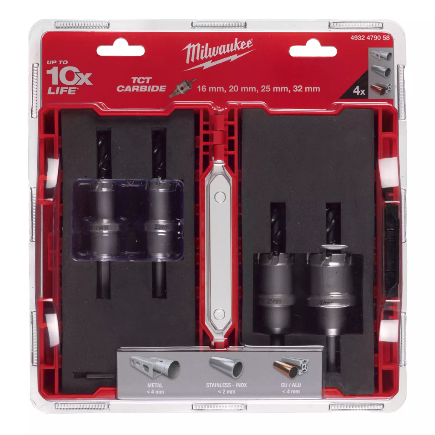 Milwaukee 4932479058 Ensemble de 4 scies-cloches  - TCT-image