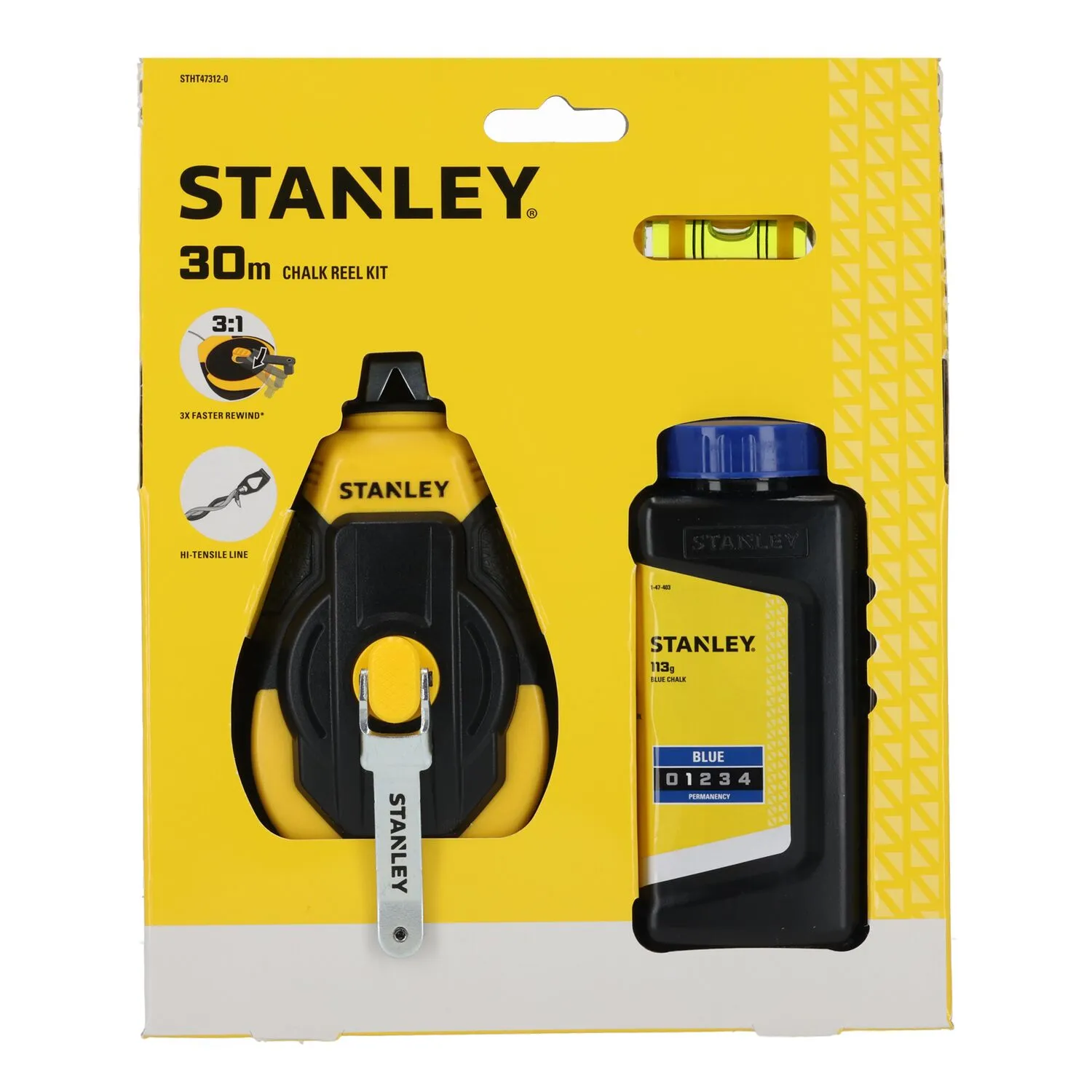 Stanley STHT47312-0 Slaglijnmolen Kit incl. lijnwaterpas - 30m - blauw