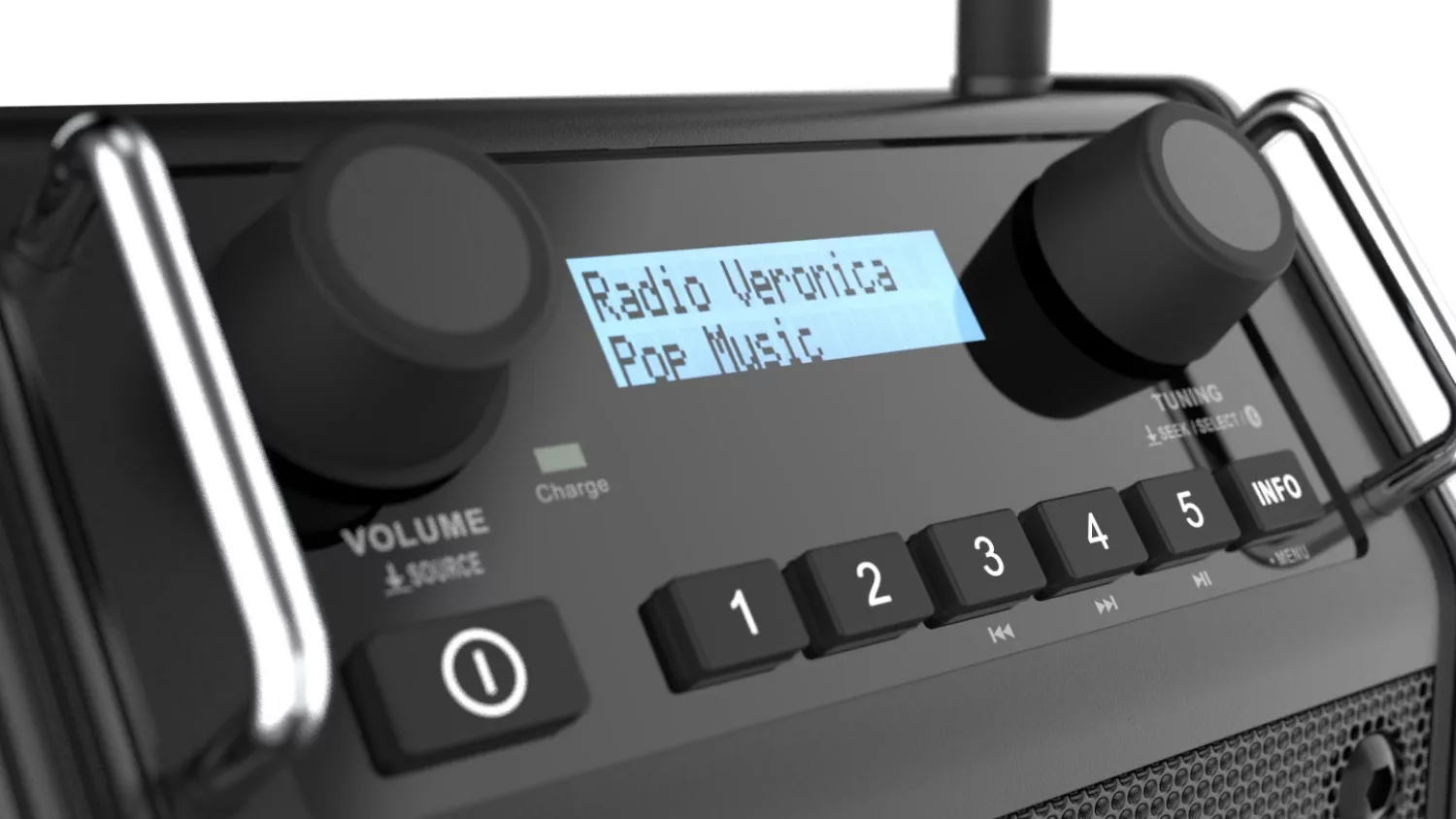 PerfectPro DABPRO2 Bouwradio - FM RDS / DAB+ - AUX-in - bluetooth - werkt op netstroom en batterij-image