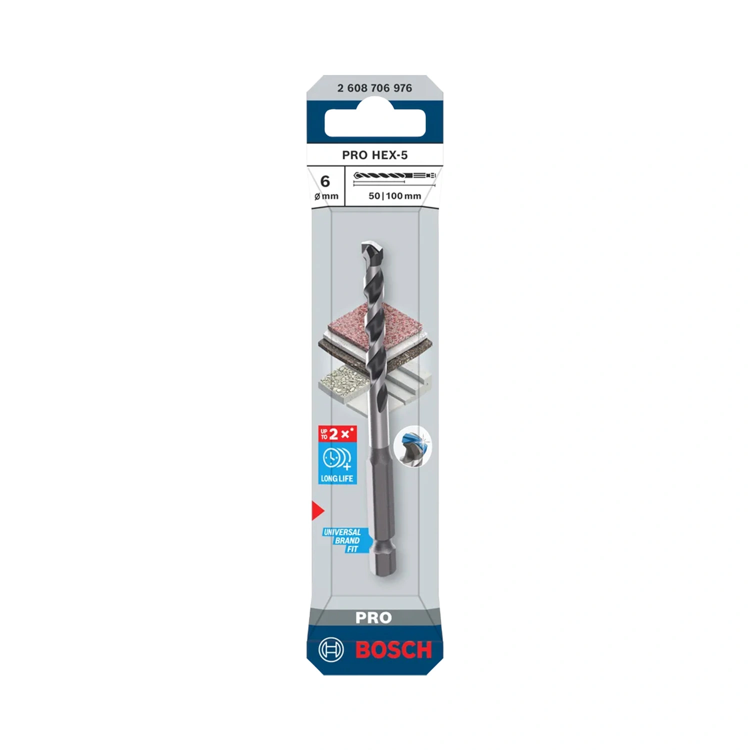 Bosch PRO 2608706976 HEX-5 Betonboor - 6x50x100mm