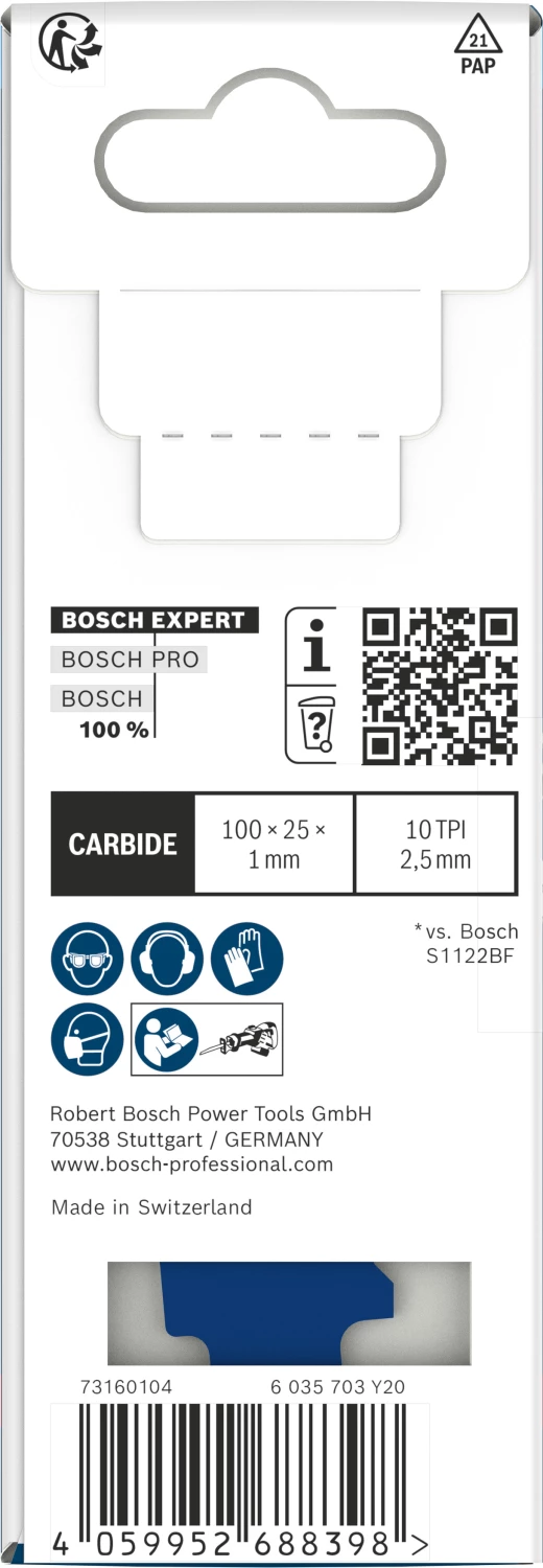 Bosch EXPERT S555HHC Medium-Thick Tough reciprozaagblad - 50mm - metaal-image