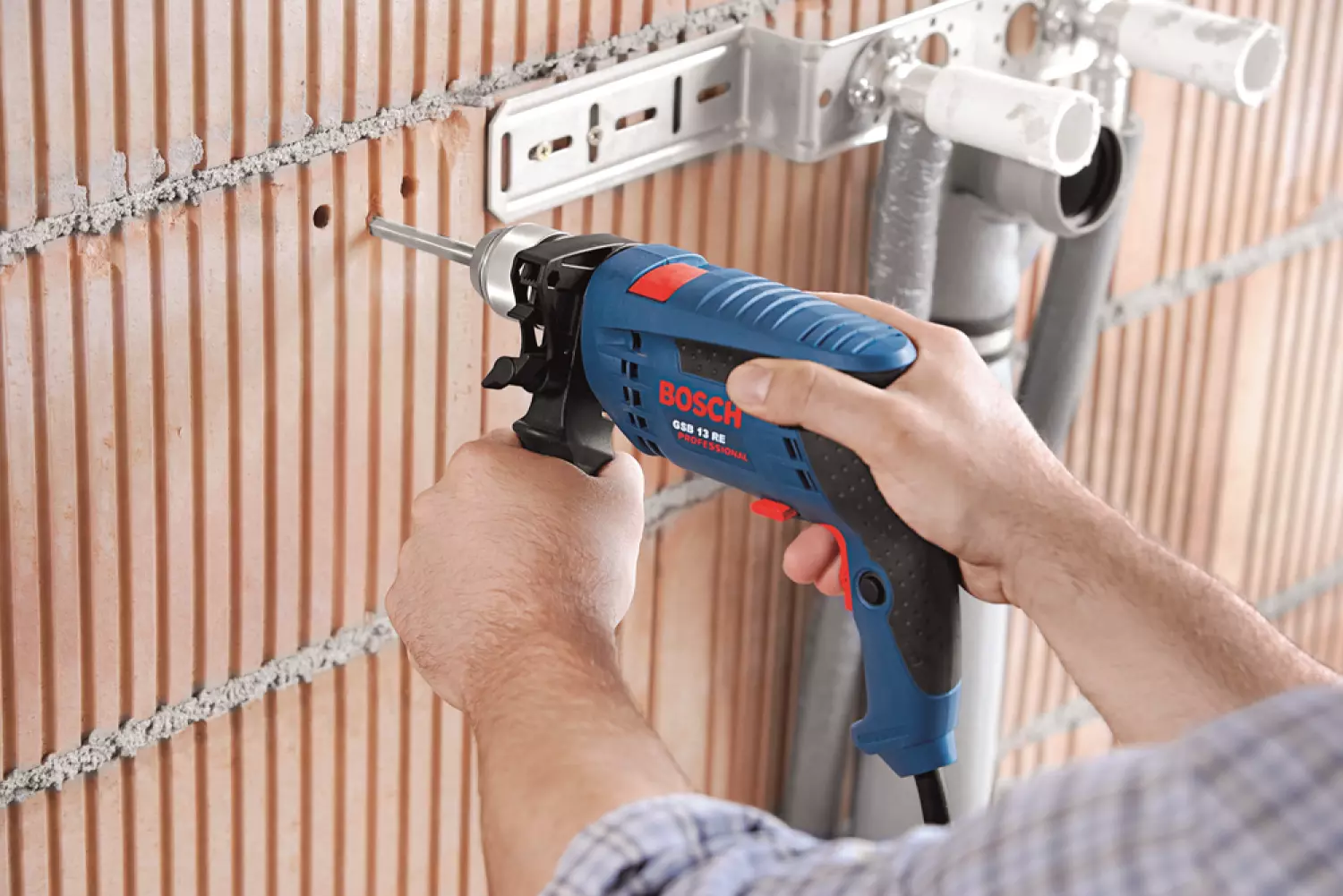 Bosch 0601217100 - Perceuse à percussion GSB 13 RE Autolock-image