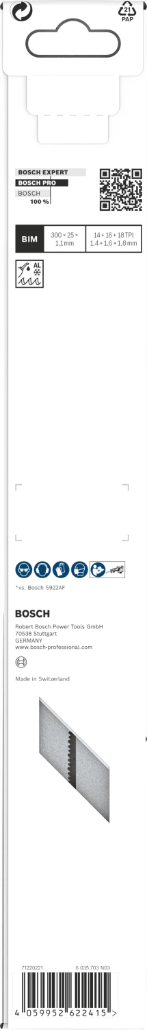 Bosch PRO S1237BEF Medium-Thick Precise reciprozaagblad - 300mm - metaal (5st)-image