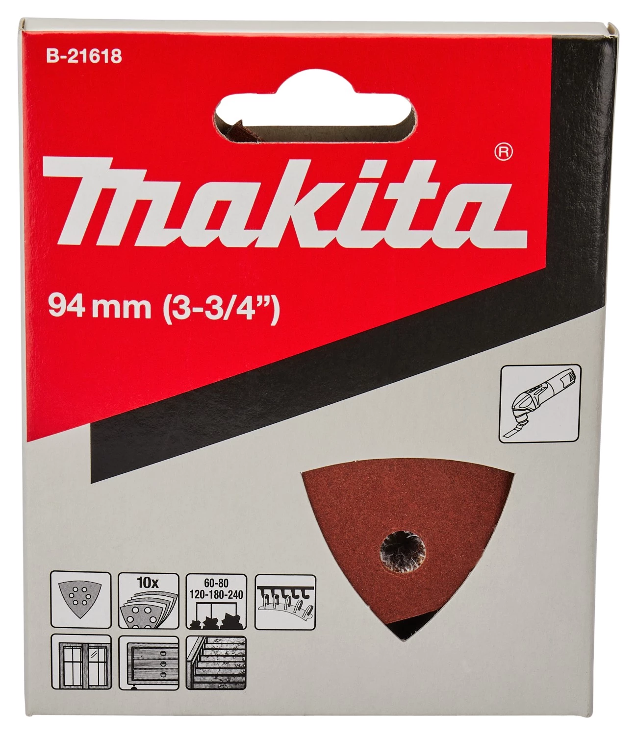 Makita B-21618 Delta Schuurvelset 3-K - velcro - 94mm-image