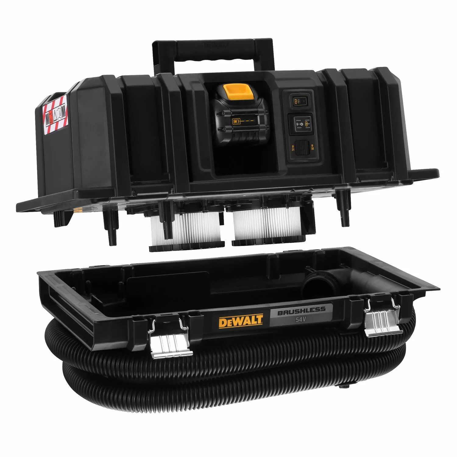 DeWALT DCV586MT2 54V Li-ion XR FlexVolt accu bouwstofzuiger set (2x 6.0Ah) - Nat/Droog - 2000W - M-Klasse - 11L - koolborstelloos-image