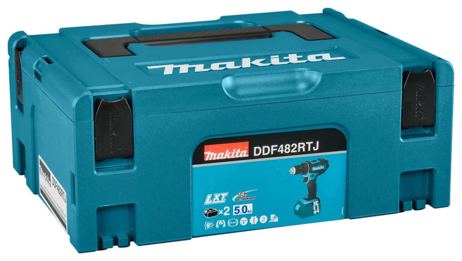 Makita DDF482RTJ 18V Li-Ion accu boor-/schroefmachine set (2x 5.0Ah accu) in Mbox-image