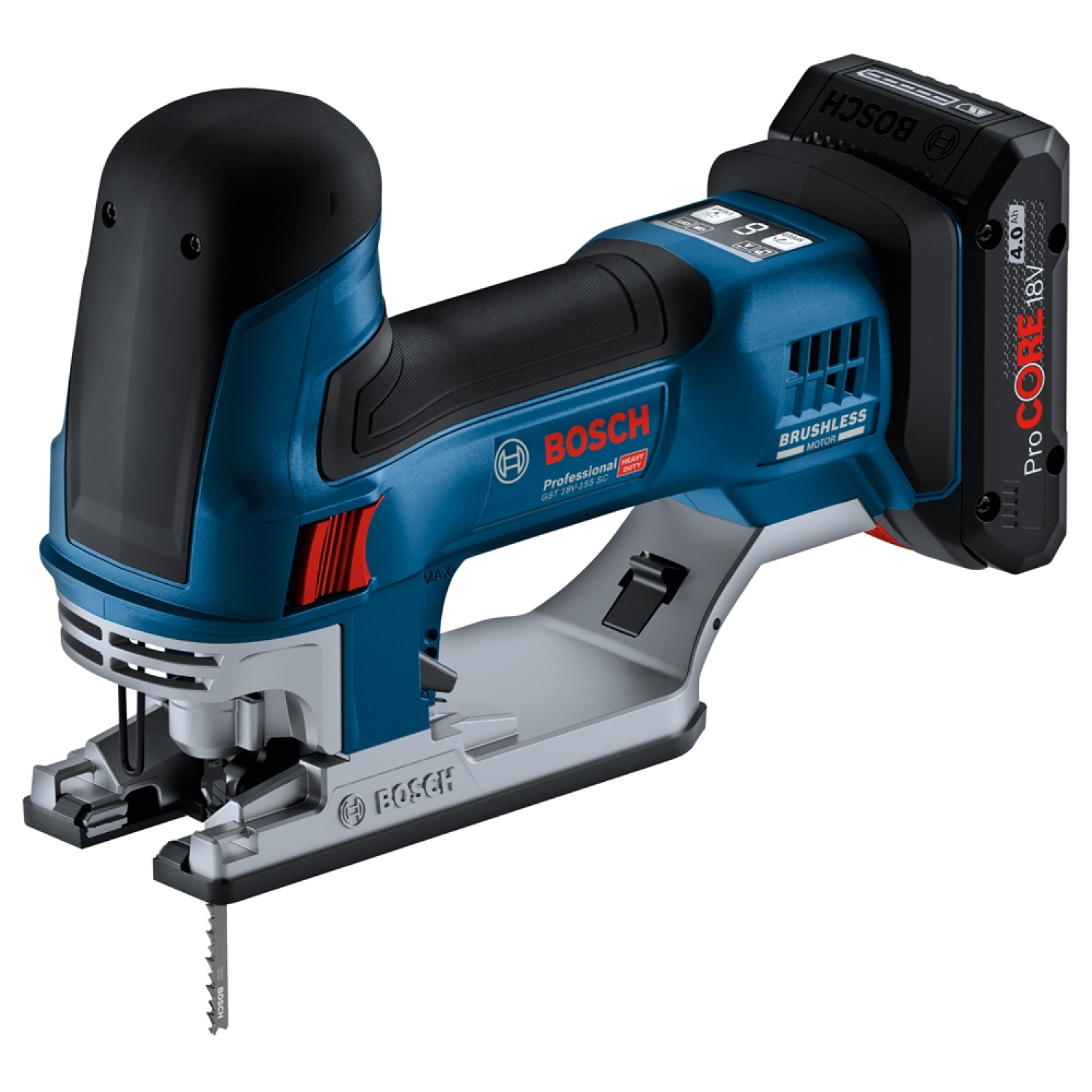 Bosch GST 18V-155 SC 18V Li-ion Accu decoupeerzaag set (2x 4.0Ah) in L-Boxx - 360° grip - 3800 tpm-image