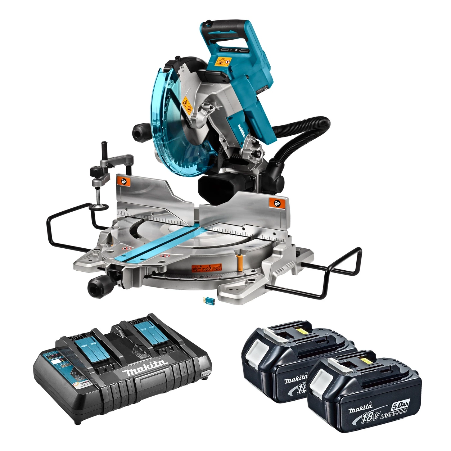 Makita DLS111PT2U 36V (2x18V) Li-ion accu afkortzaag set (2x5.0Ah) - 260 mm-image