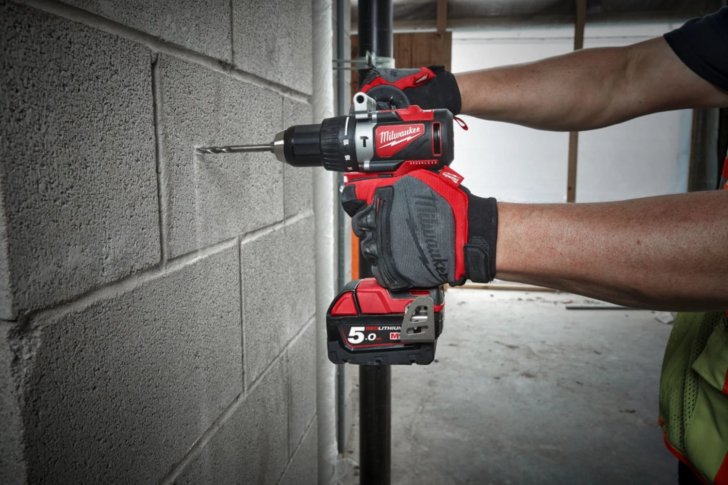 Milwaukee M18 BLPD2-502X 18V Li-Ion accu klopboor- /schroefmachine set (2x 5,0Ah accu) in HD box - koolborstelloos - 82Nm-image