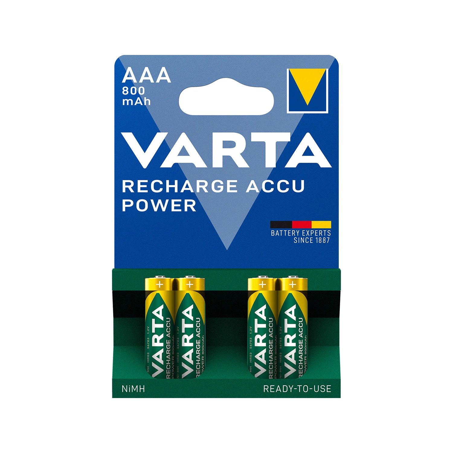 Varta Oplaadbare batterij AAA – 800 mAh NiMH – 4st-image