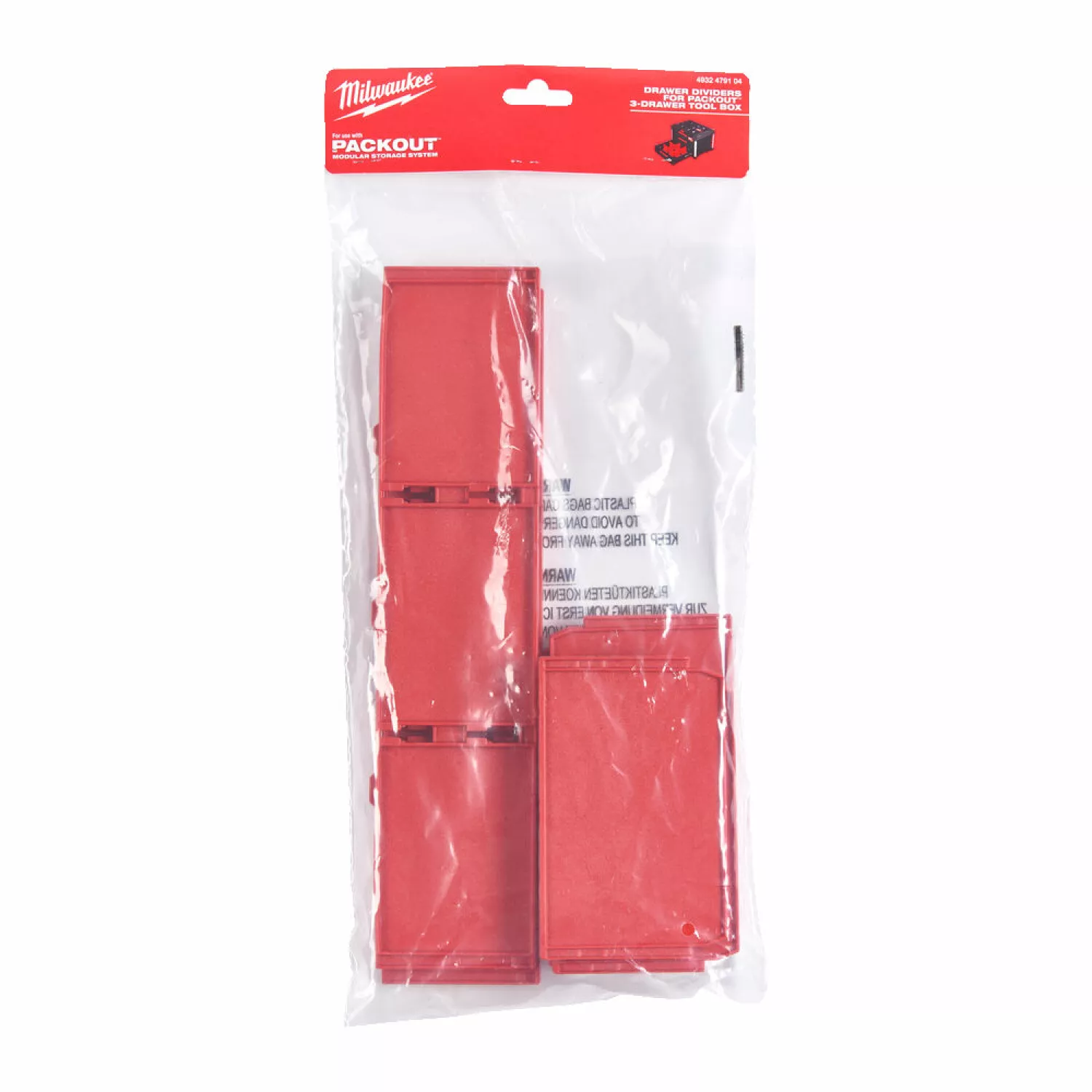 Milwaukee 4932479104 - Séparateurs pour Tiroirs PACKOUT - 3 Drawer Tool Box-image