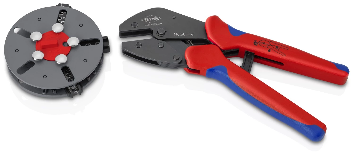 Knipex 97 33 03 Pince à sertir MultiCrimp avec chargeur interchangeable - MC4 /MC4 EVO2 - 0,25 - 6 mm²-image