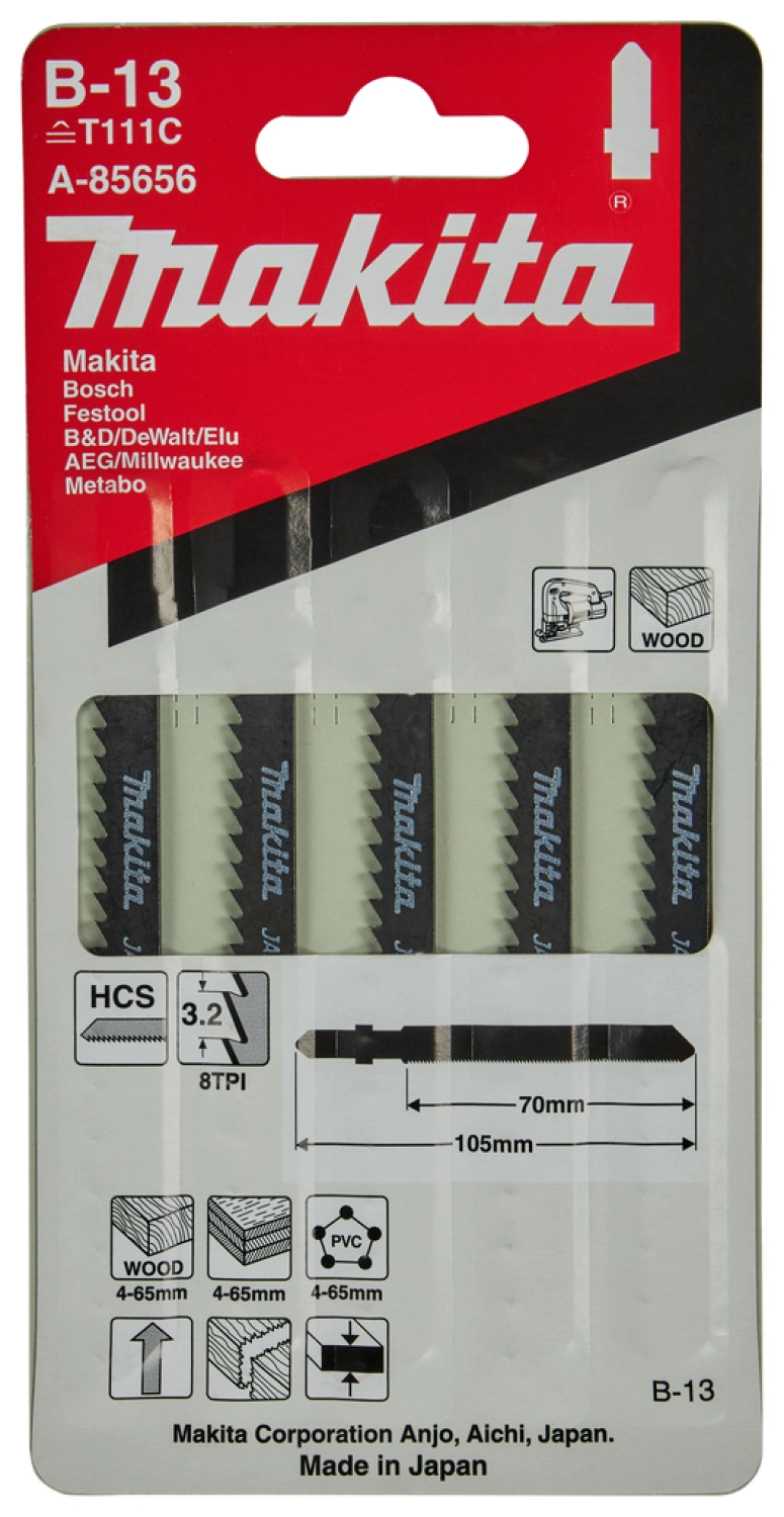 Makita A-85656 HCS Decoupeerzaagblad B13 - grof - Hout / Kunststof (5st)-image