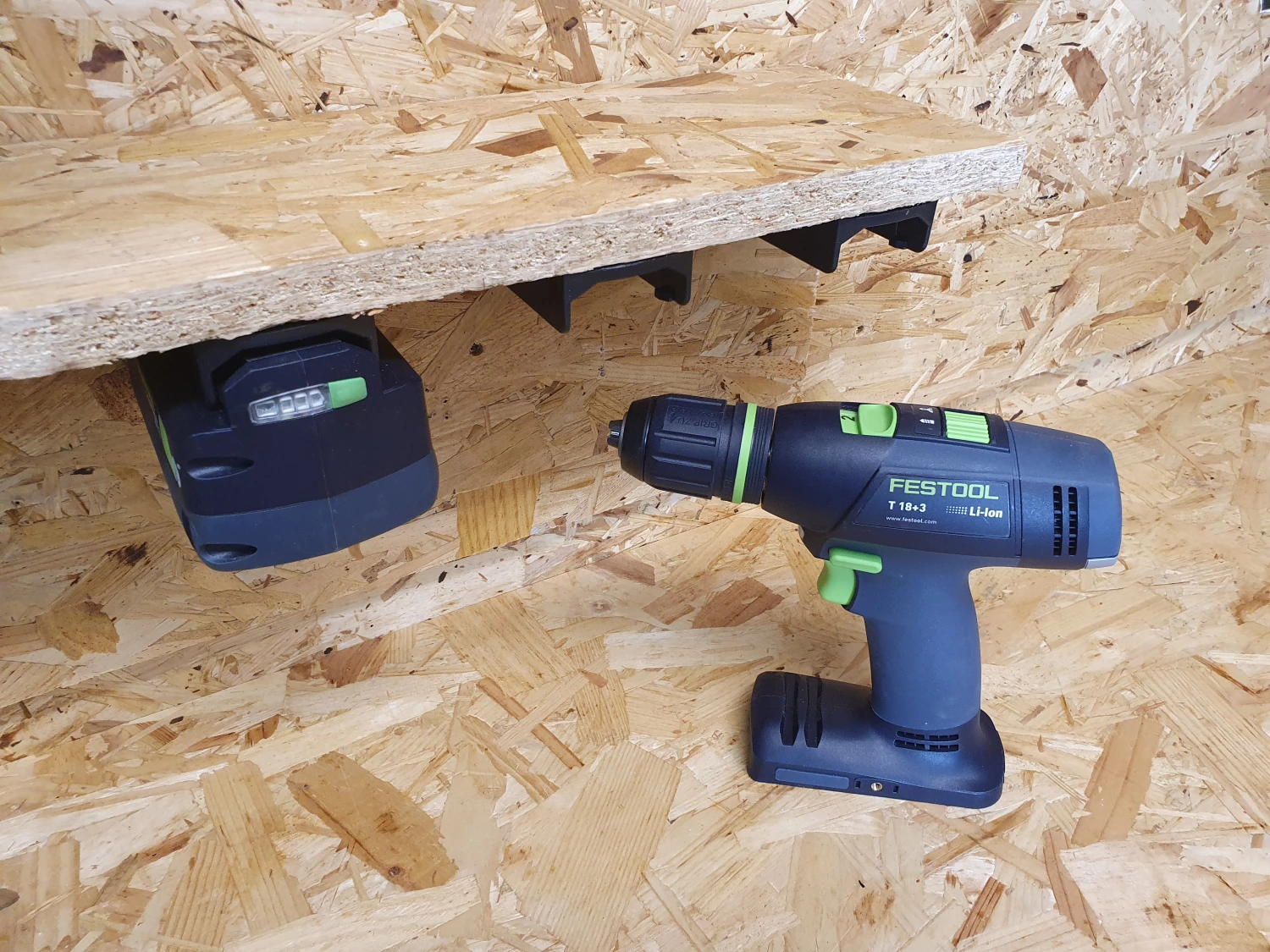 StealthMounts BM-FT18-BLK-6 Accuhouder voor Festool 18V - Zwart - 6-pack-image